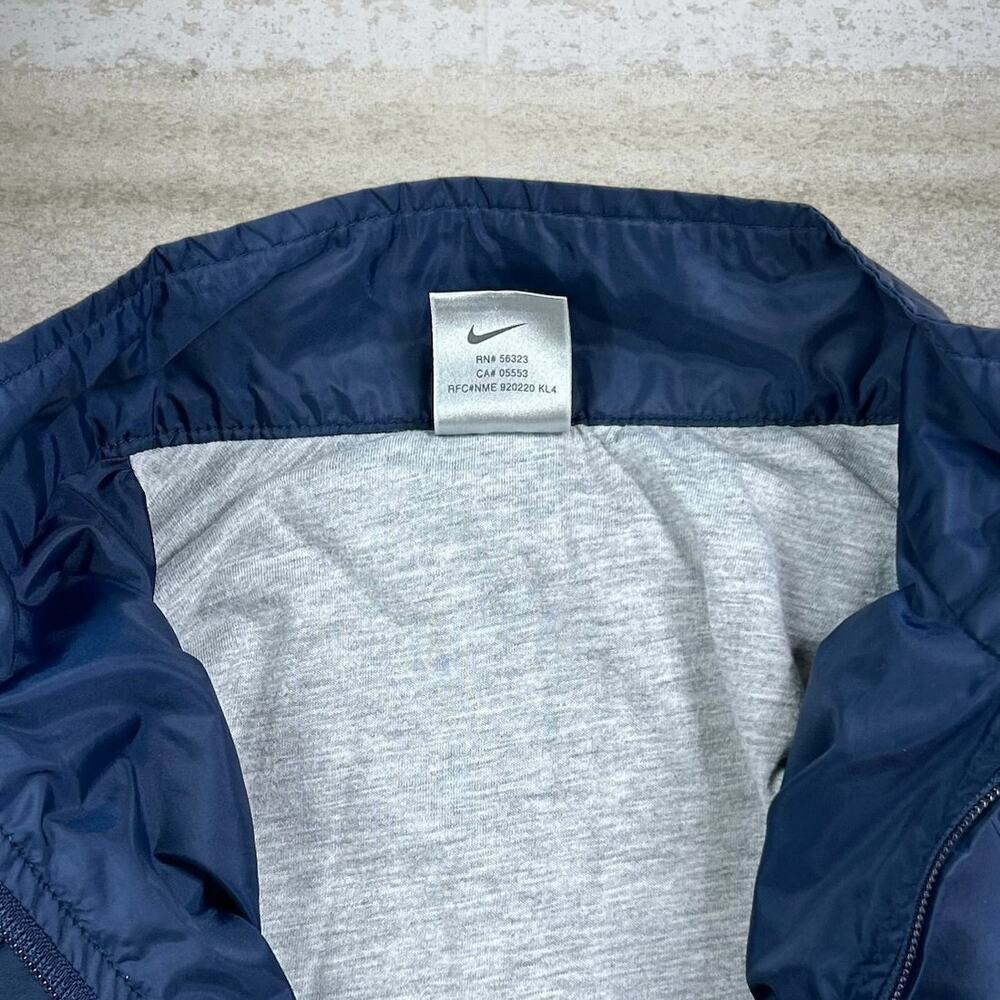 Vintage Y2K Nike Windbreaker Jacket Womens M Navy Blue Nylon Half Zip Swoosh - Picture 5 of 5